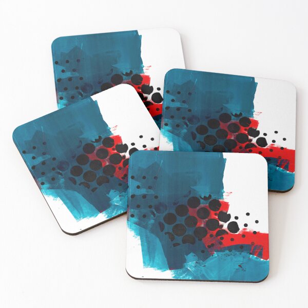Item preview, Red and Teal with Various Dots 2 designed and sold by Jdcarter27.