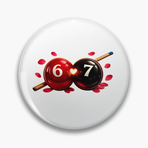 Item preview, 6 & 7 Billiard Balls Love Heart | Pool Player Valentine Romance Design designed and sold by HoneyVibe.