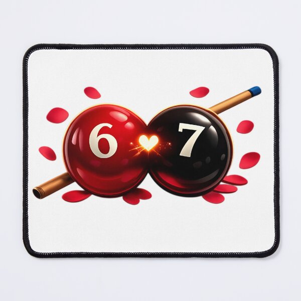 Item preview, 6 & 7 Billiard Balls Love Heart | Pool Player Valentine Romance Design designed and sold by HoneyVibe.