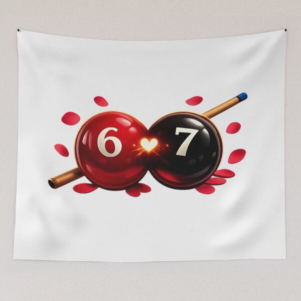 Item preview, 6 & 7 Billiard Balls Love Heart | Pool Player Valentine Romance Design designed and sold by HoneyVibe.