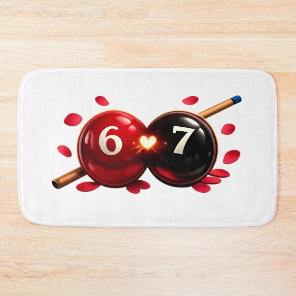 Item preview, 6 & 7 Billiard Balls Love Heart | Pool Player Valentine Romance Design designed and sold by HoneyVibe.