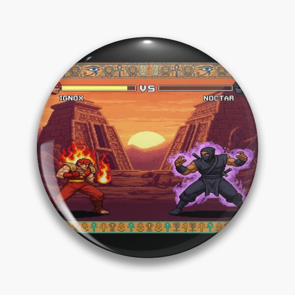 Item preview, Fire Controller vs Ninja Warrior – Retro Arcade Fighting Game in Desert Pyramids designed and sold by PunkVerseStudio.