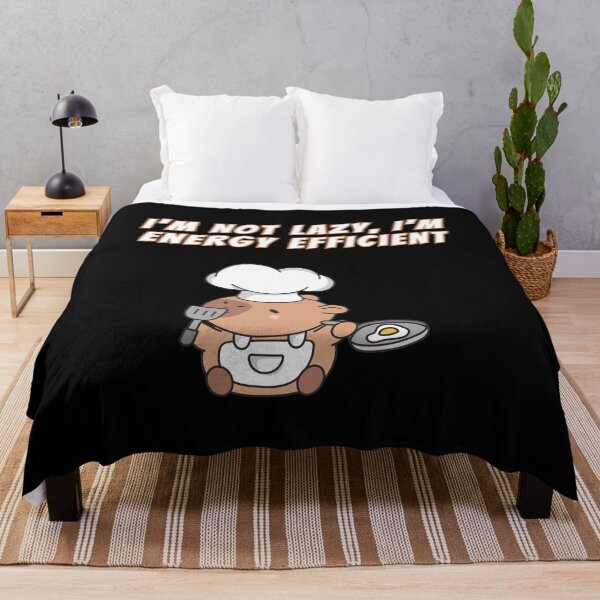 Item preview, I'm Not Lazy Energy Efficient Capybara Chef Meme designed and sold by AnimalMemeHub.