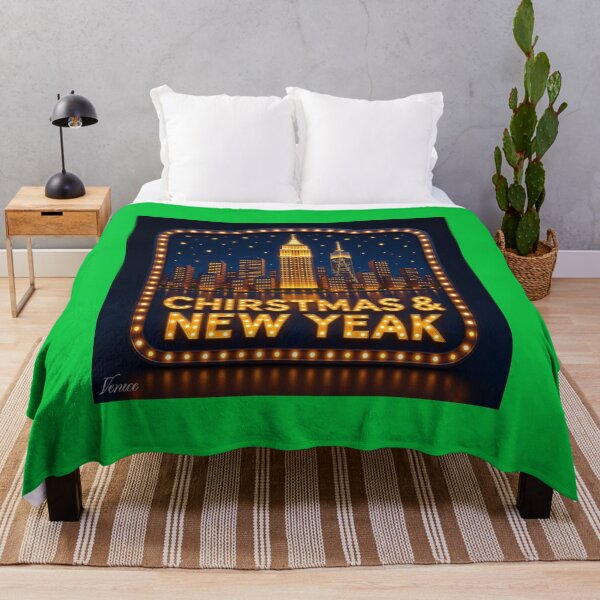 Item preview, USA – Christmas & New Year Night Lights | Cute 3D City Label designed and sold by PaintMeWorld.