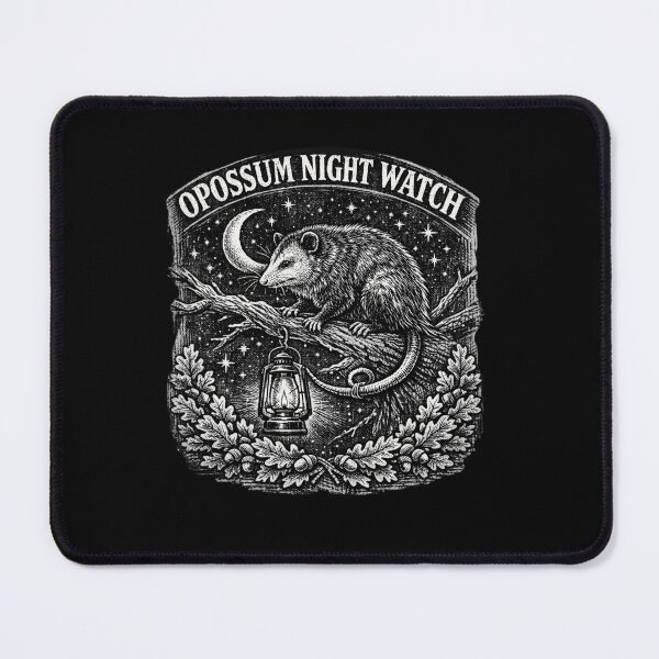 Item preview, Opossum Night Watch – Cute Spooky Possum Under the Moon designed and sold by w66aboo.