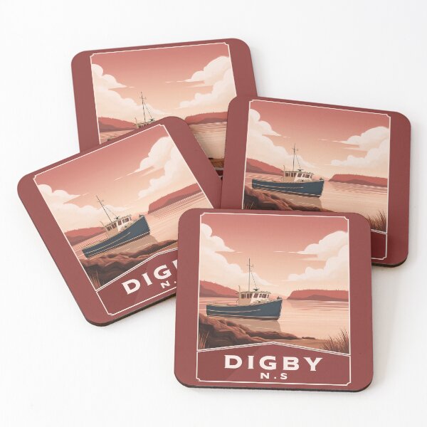 Item preview, Digby Nova Scotia, Bay of Fundy Coastal Fishing Boat & Tidal Shore NS designed and sold by meganohm.