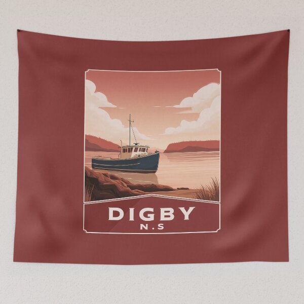 Item preview, Digby Nova Scotia, Bay of Fundy Coastal Fishing Boat & Tidal Shore NS designed and sold by meganohm.