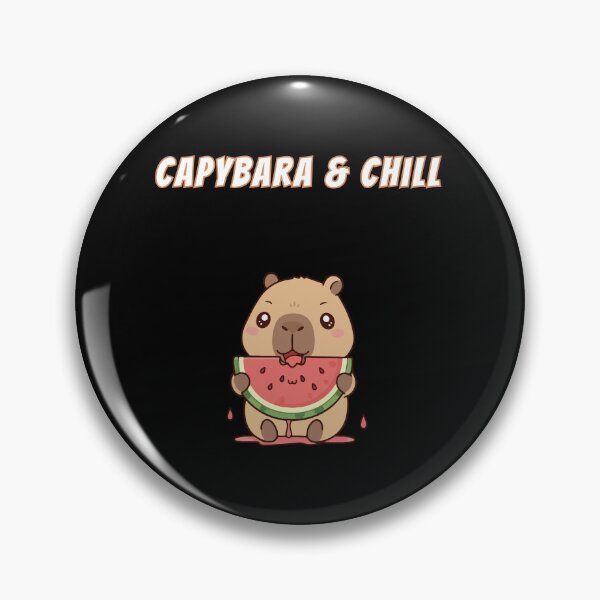 Item preview, Capybara & Chill Watermelon Summer Kawaii Cute Meme designed and sold by AnimalMemeHub.