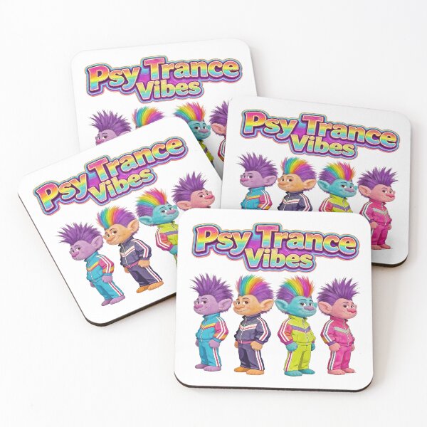 Item preview, Retro PsyTrance Troll Squad - Rainbow Neon Rave Art designed and sold by Hen-C-Art.