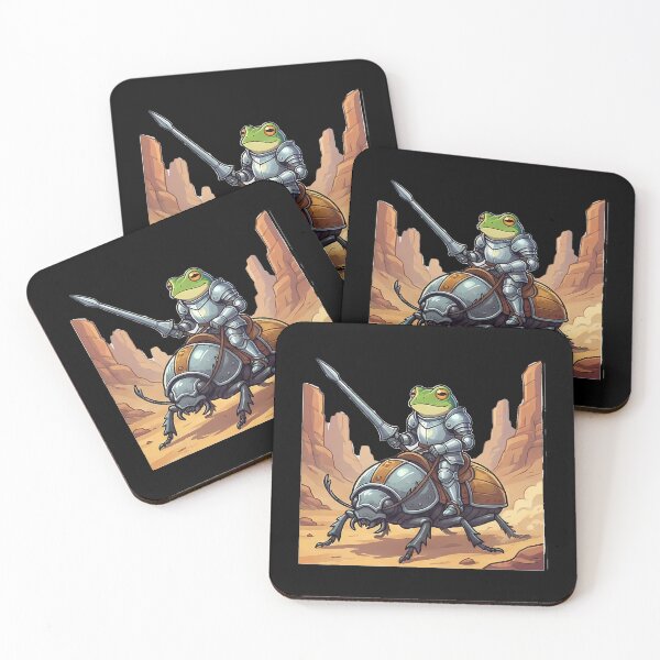 Item preview, Fantasy Frog Knight Riding Armored Beetle designed and sold by k3rstman1.