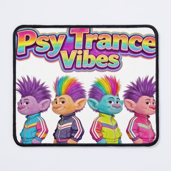 Item preview, Retro PsyTrance Troll Squad - Rainbow Neon Rave Art designed and sold by Hen-C-Art.