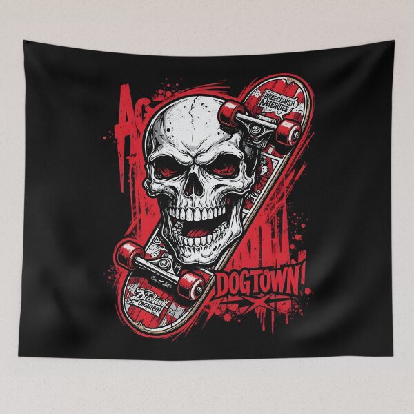Item preview, Dogtown skate skull scene designed and sold by Uglyandcute.