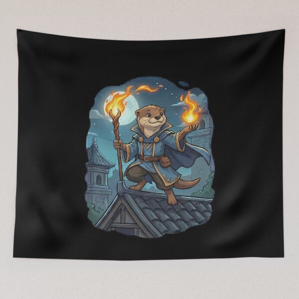 Item preview, Cute Fantasy Otter Wizard Magic designed and sold by k3rstman1.