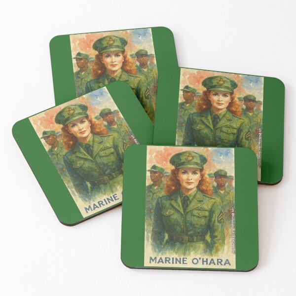 Item preview, Marine O’Hara – Retro Military Cartoon Design designed and sold by Rick London Gifts.
