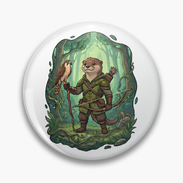 Artikelvorschau, Fantasy Otter Bogenschütze Falke Waldläufer entworfen und verkauft von k3rstman1.
