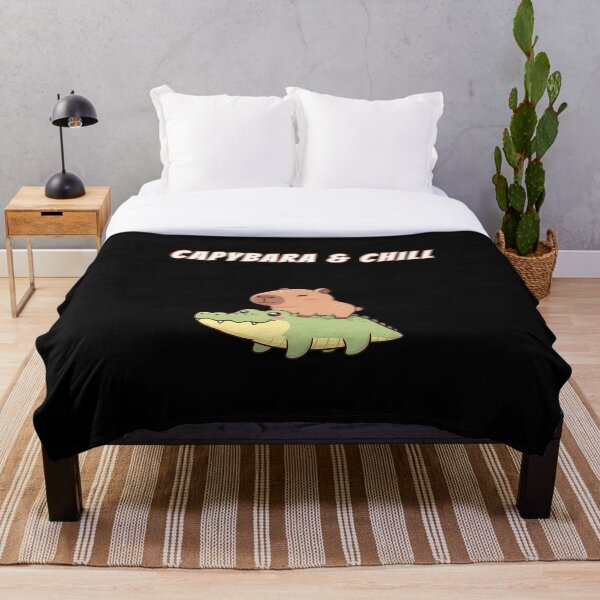 Item preview, Capybara & Chill Alligator Friend Kawaii Cute Meme designed and sold by AnimalMemeHub.