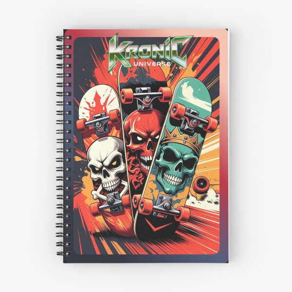 Artikelvorschau, Skateboard mit fliegendem Totenkopf entworfen und verkauft von Kronic Universe.