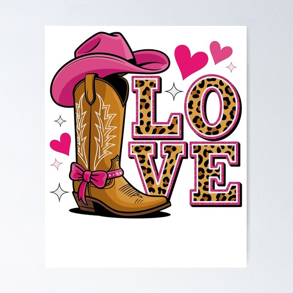 Item preview, Valentines Day Cowboy boots and hat designed and sold by Lbeck1869.