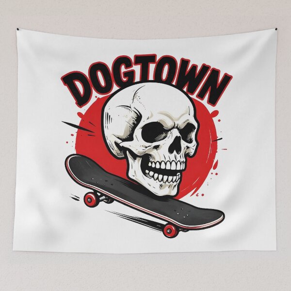 Item preview, Dogtown skate skull scene designed and sold by Uglyandcute.