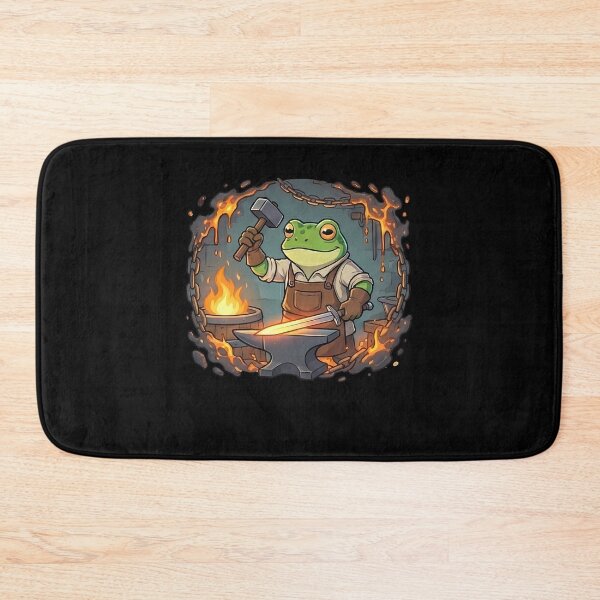 Item preview, Cute Fantasy Frog Blacksmith Forging Sword designed and sold by k3rstman1.