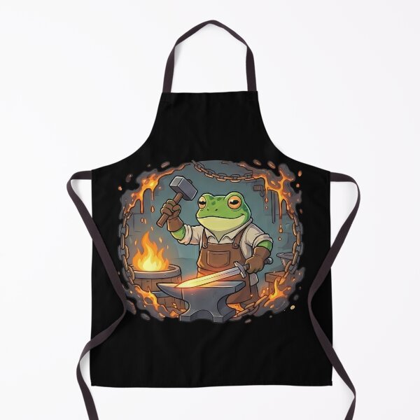 Item preview, Cute Fantasy Frog Blacksmith Forging Sword designed and sold by k3rstman1.
