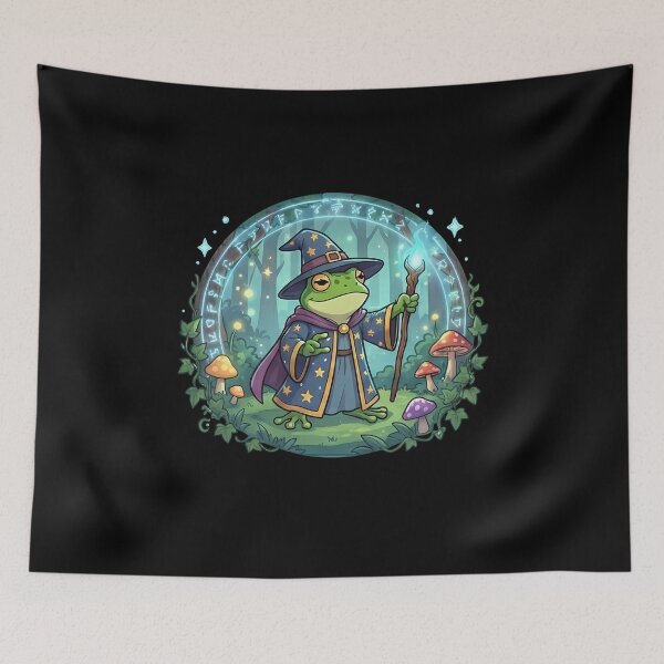 Item preview, Adorable Frog Wizard Magical Fantasy Forest designed and sold by k3rstman1.