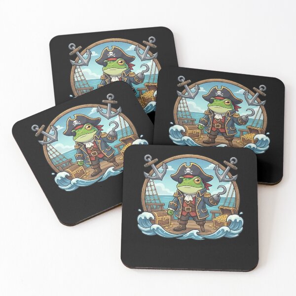 Item preview, Fantasy Frog Pirate Captain Ocean Adventure designed and sold by k3rstman1.