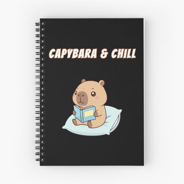 Item preview, Capybara & Chill Pillow Reading Kawaii Cozy Meme designed and sold by AnimalMemeHub.