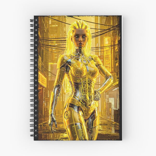 Aperçu de l'œuvre cyberfille dorée créée et vendue par HeyLemon.