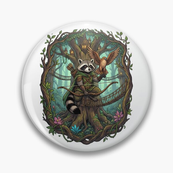 Item preview, Fantasy Raccoon Archer Forest Treehouse Adventure designed and sold by k3rstman1.