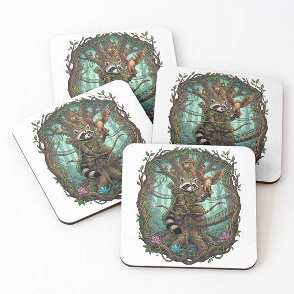 Item preview, Fantasy Raccoon Archer Forest Treehouse Adventure designed and sold by k3rstman1.