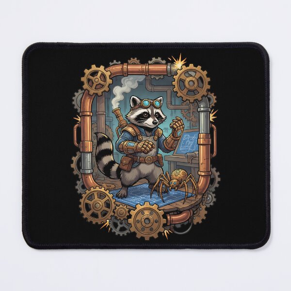 Item preview, Fantasy Steampunk Raccoon Mechanical Inventor Goggles designed and sold by k3rstman1.