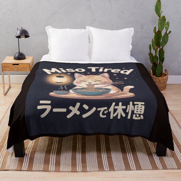 Item preview, Cozy Cat Ramen Shirt – Miso Tired Funny Japanese Food Art designed and sold by Viktorio Art Shop.