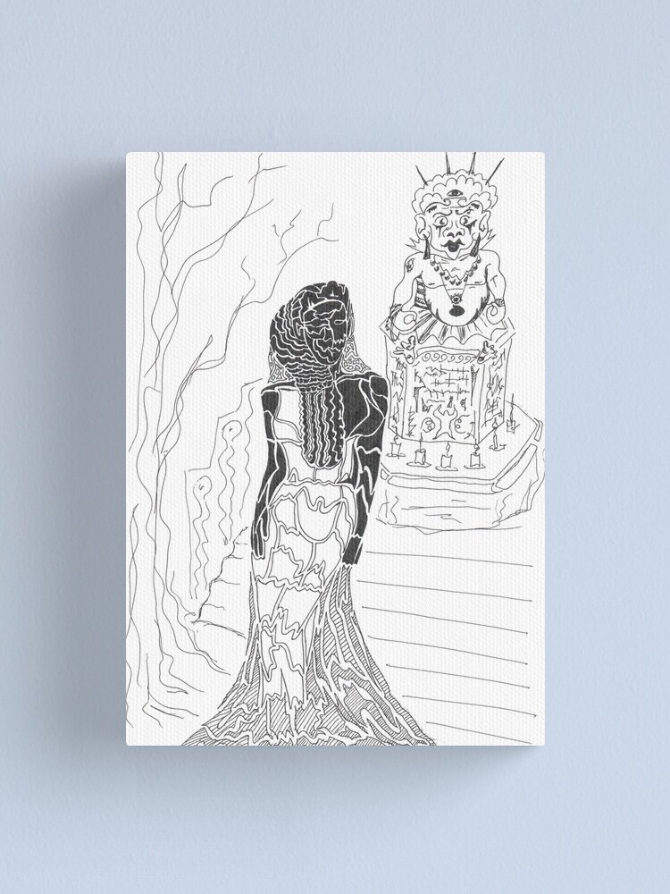 Thumbnail 1 of 3, Canvas Print, worshipping designed and sold by Anthropolog.
