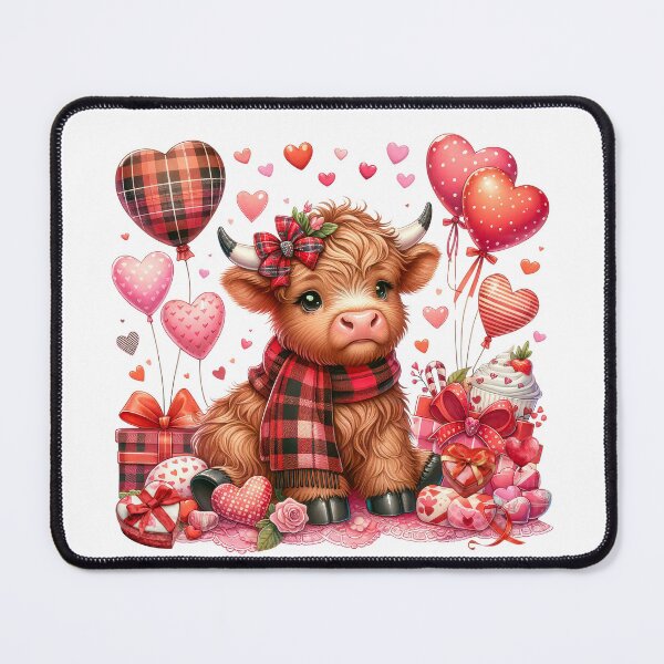 Item preview, Adorable Valentines Day Highland Cow With Balloons and hearts designed and sold by Lbeck1869.
