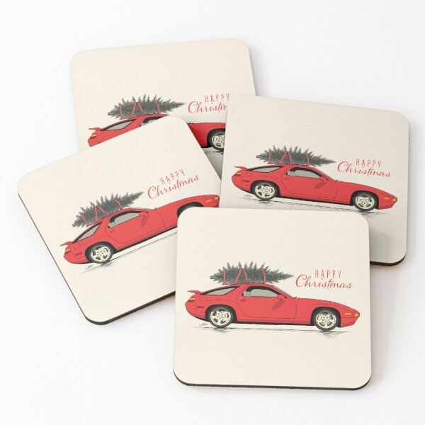 Item preview, Happy Christmas Red 928 GTS hand drawn Illustration designed and sold by blackdogshop.