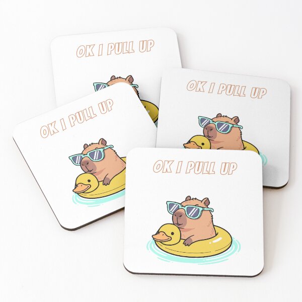 Item preview, Copy of Ok I Pull Up Capybara Meme designed and sold by AnimalMemeHub.