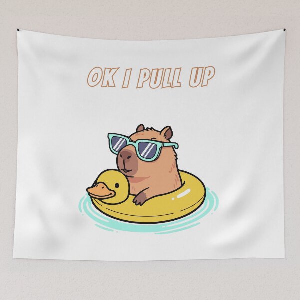 Item preview, Copy of Ok I Pull Up Capybara Meme designed and sold by AnimalMemeHub.