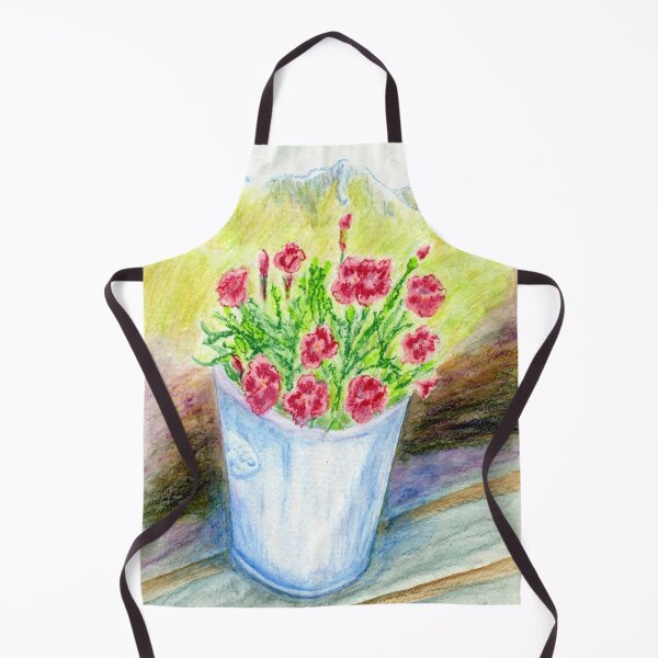 Item preview, Summer flowers in the café at the top of the Hahnenkamm gondola, Kitzbühel Alps in the Austrian Tirol designed and sold by LymphomaLass.