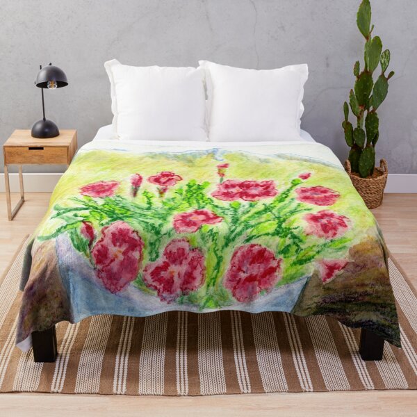 Item preview, Summer flowers in the café at the top of the Hahnenkamm gondola, Kitzbühel Alps in the Austrian Tirol designed and sold by LymphomaLass.