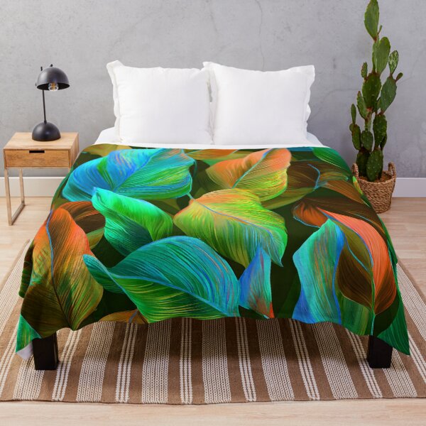 Item preview, Fantasy Tropical Island Colorful Palm Leaves Digital Art designed and sold by DEC02.