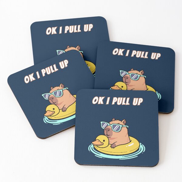 Item preview, Copy of Ok I Pull Up Capybara Meme designed and sold by AnimalMemeHub.