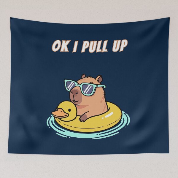 Item preview, Copy of Ok I Pull Up Capybara Meme designed and sold by AnimalMemeHub.