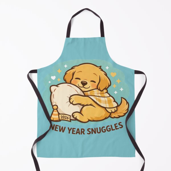 Item preview, New Year Snuggles – 2026 Cozy Golden Puppy Hug Dog Mom Shirt designed and sold by dogmomtees.