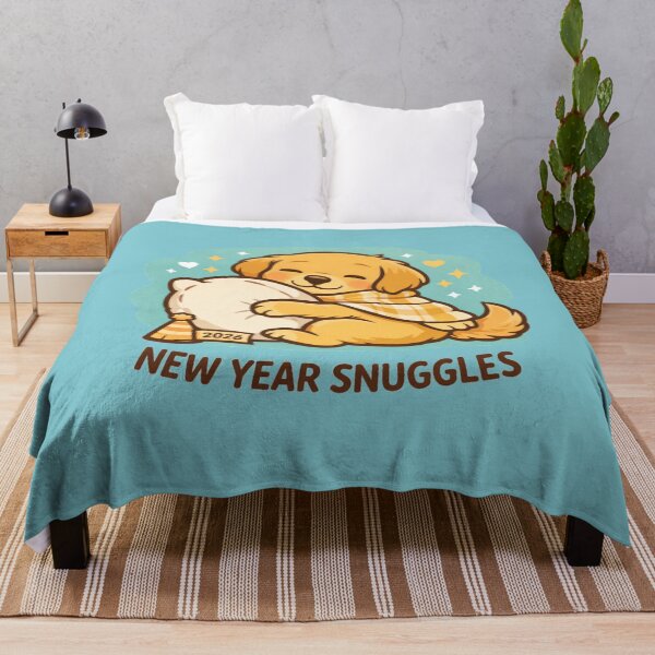 Item preview, New Year Snuggles – 2026 Cozy Golden Puppy Hug Dog Mom Shirt designed and sold by dogmomtees.