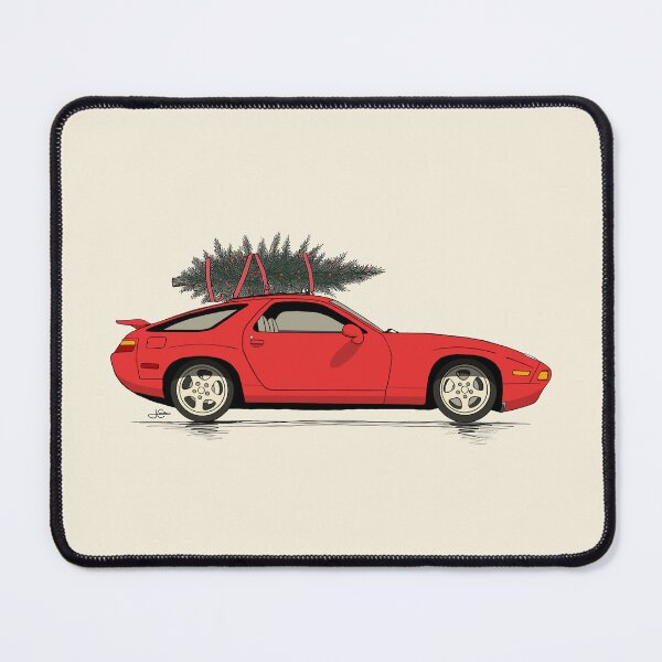Item preview, Christmas Red 928 GTS hand drawn Illustration designed and sold by blackdogshop.