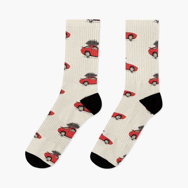 Item preview, Christmas Red 928 GTS hand drawn Illustration designed and sold by blackdogshop.