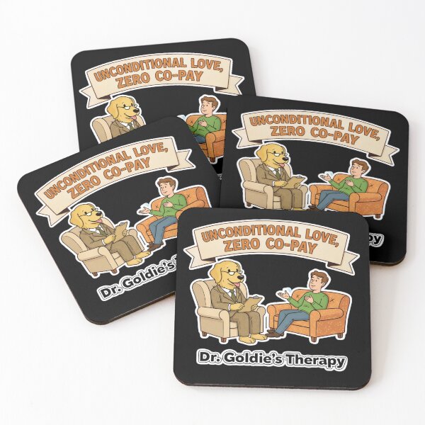 Item preview, Dr Goldie Therapy Dog Unconditional Love Zero Co-Pay Mental Health Humor designed and sold by Pulse & Paws | Pop Culture Tees and Stickers.