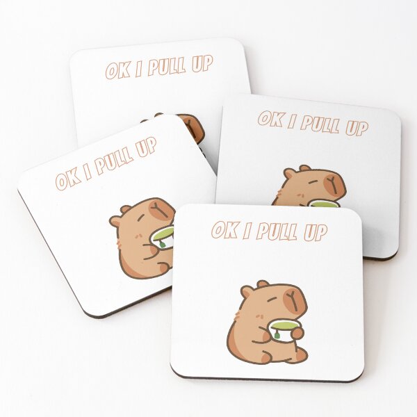 Item preview, Copy of Ok I Pull Up Capybara Matcha designed and sold by AnimalMemeHub.