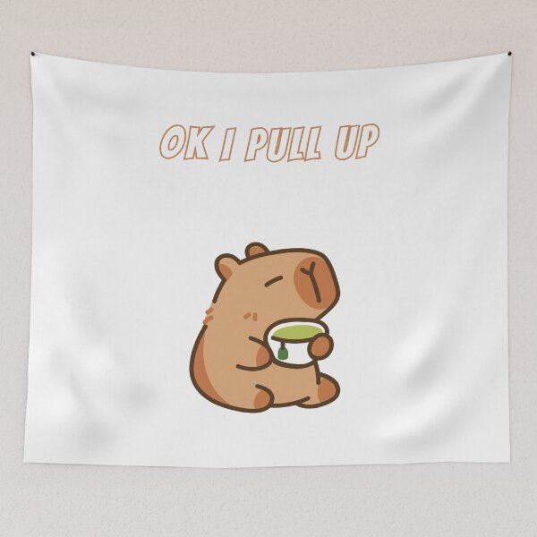 Item preview, Copy of Ok I Pull Up Capybara Matcha designed and sold by AnimalMemeHub.